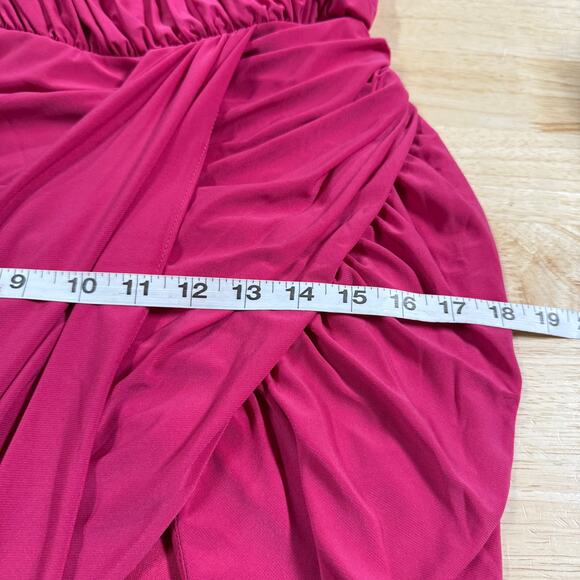 Mac Duggal NWT Pink Strapless Ruched Faux Wrap Dress Size 6 Sweetheart Neck - Picture 9 of 10